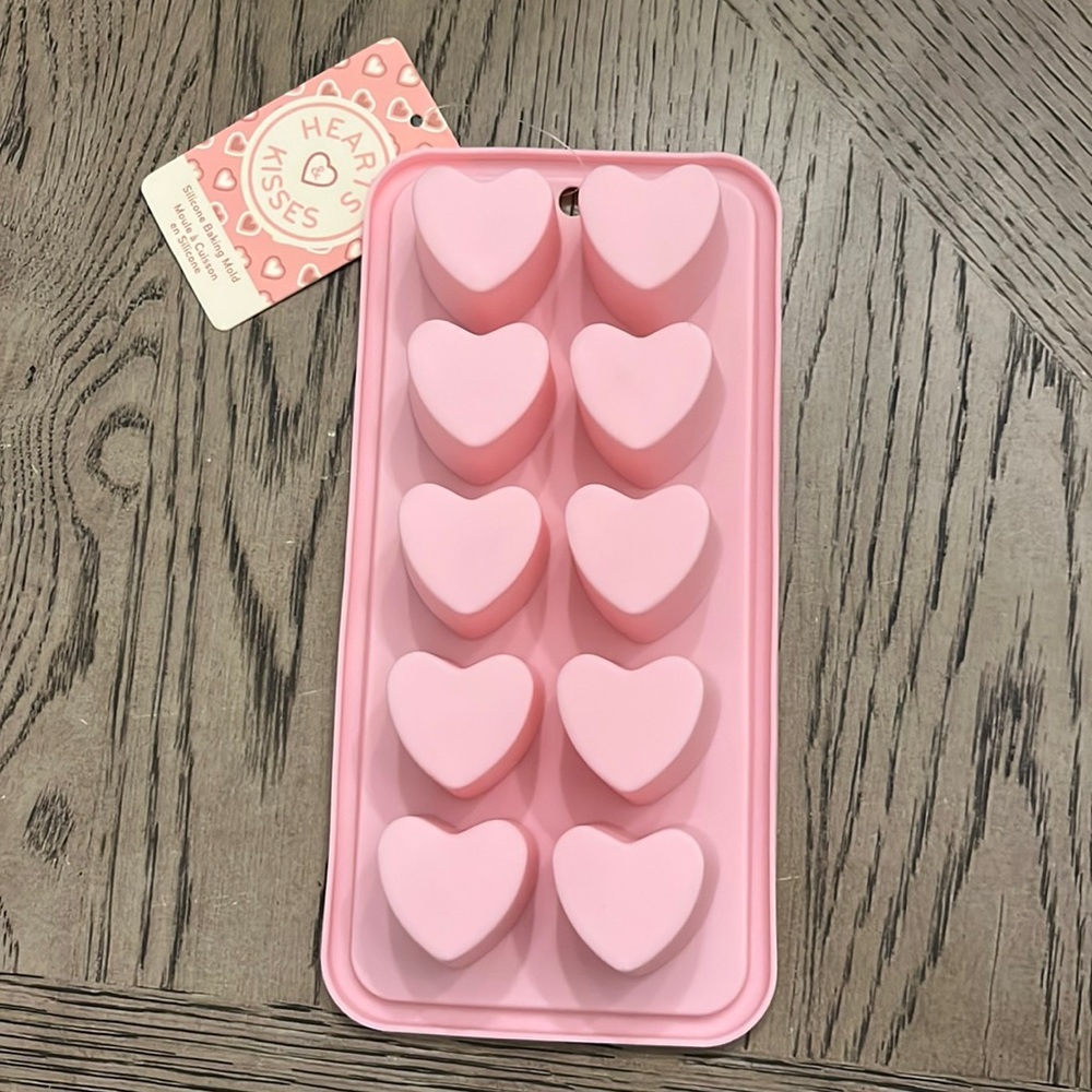 Silicone Heart Mold Pink Mini